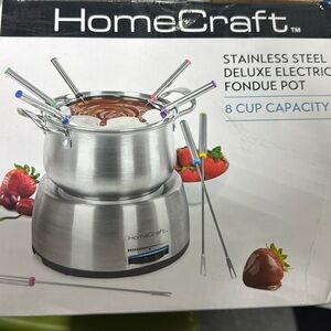 Home Craft stainless steel Deluxe Electric Fondue Pot